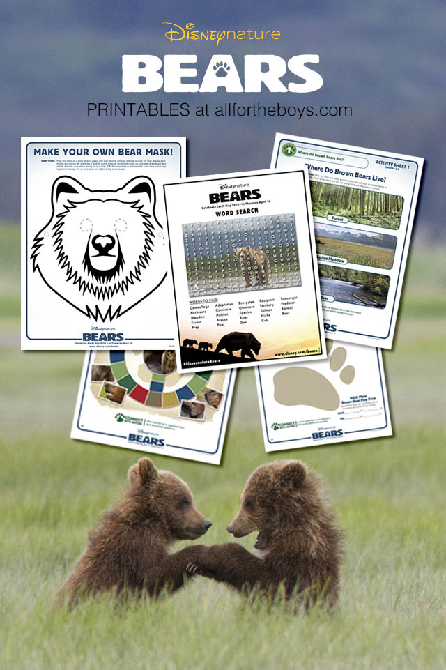 Easy Origami Bear + Disneynature's BEARS printables from All for the Boys blog