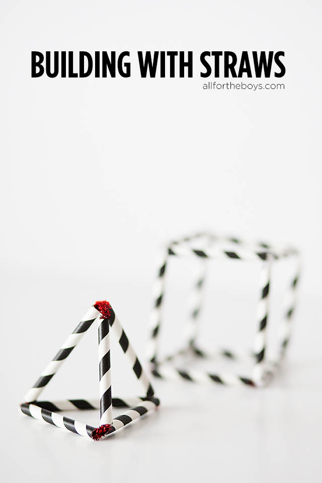 Building with Straws from All for the Boys blog