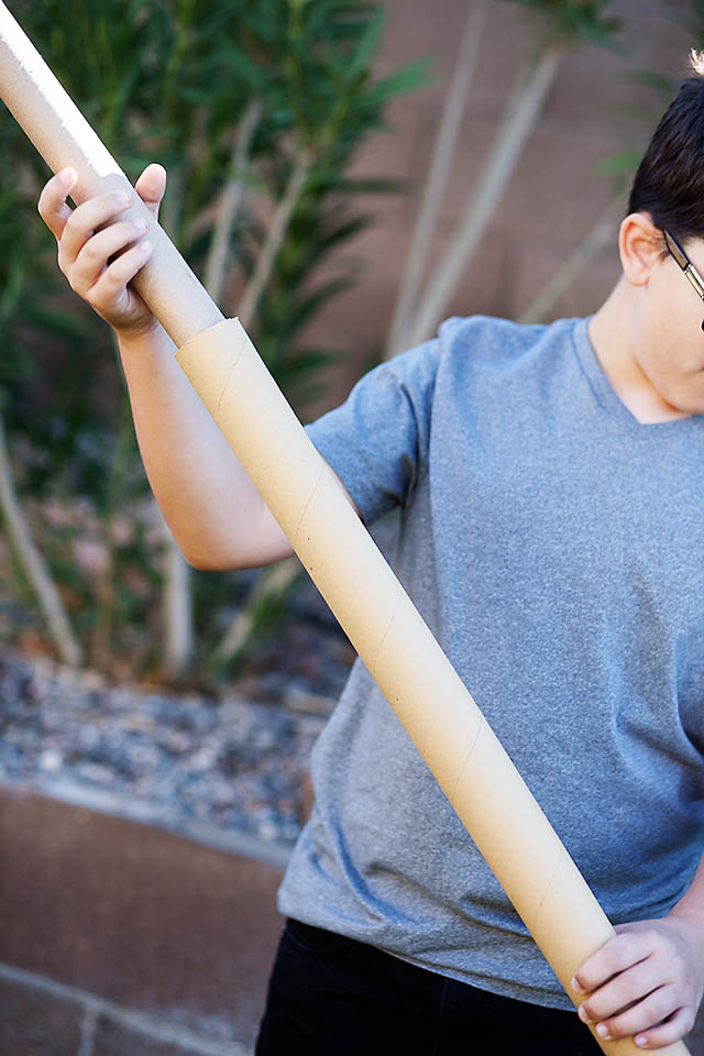 DIY Paper Snowball Launcher from All for the Boys